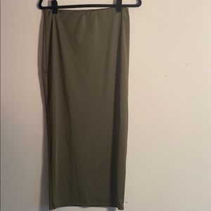 Tube olive green skirt